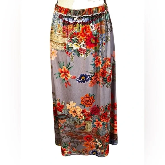 Johnny Was Multicolored Floral Maxi Skirt Sz-XS - Picture 1 of 8